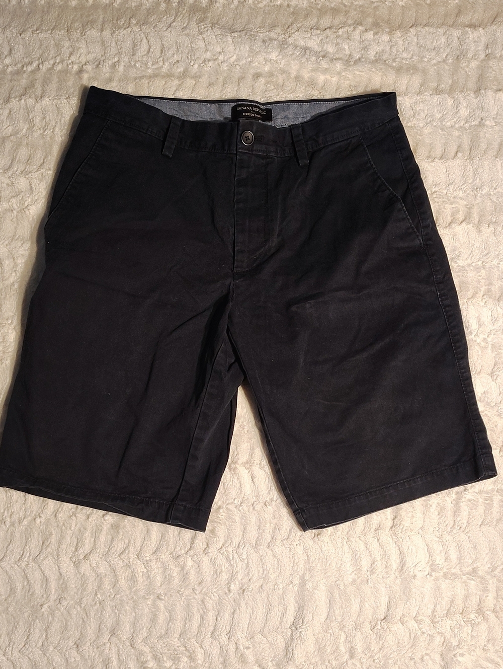 Banana Republic Men's Black Flat Front Chino Shorts